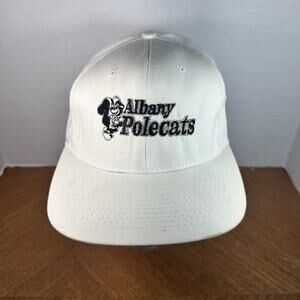 Vintage 1990's Albany Polecats Defunct MILB KC Snapback Baseball Hat Cap
